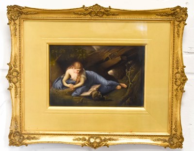 Lot 345 - A late 19th century German Porcelain plaque of...