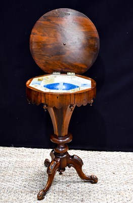 Lot 430 - A Victorian trumpet shaped worktable with...