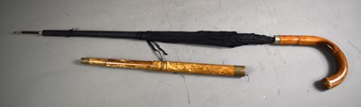 Lot 238 - A 19th century walking stick / umbrella, the...