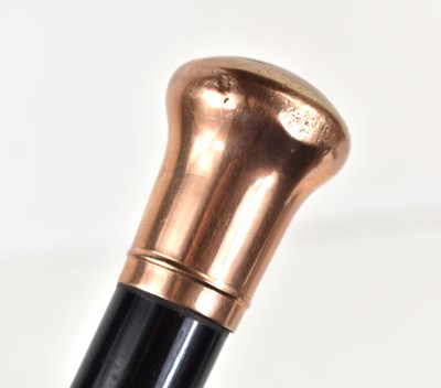 Lot 240 - A 19th century ebonised walking stick with 9ct...