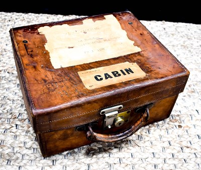 Lot 293 - A 19th century brown leather travelling...