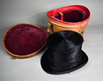 Lot 256 - A 19th century silk top hat by Henry Heath...