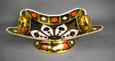 Lot 99 - A Royal Crown Derby boat shape fruit dish,...