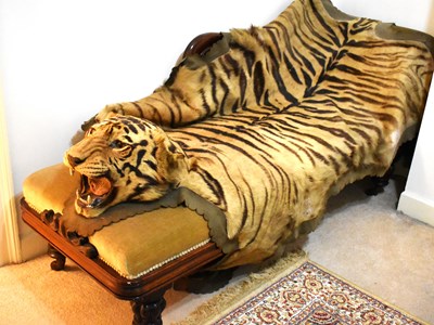 Lot 291 - Taxidermy: A Victorian Bengal Tiger skin rug...