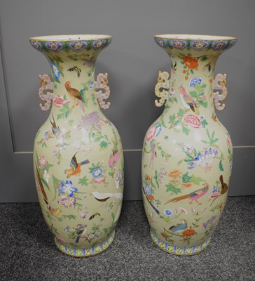 Lot 105 - A pair of large 19th century Chinese Canton...