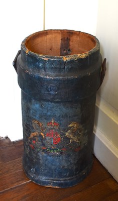 Lot 237 - A WW2 leather shell ammunition carrier case in...
