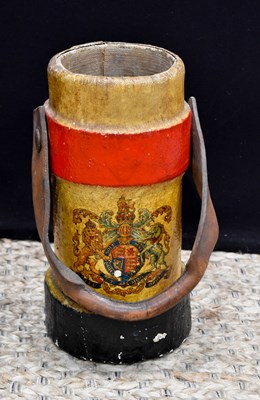 Lot 236 - A WWI Leather shell ammunition carrier case...