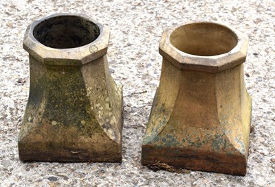 Lot 497 - A pair of 19th century chimney pots, 38cm by 29cm