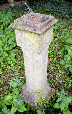 Lot 519 - A 19th-century stone sundial with square top...