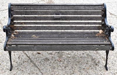 Lot 512 - A 20th century garden bench with ornate...