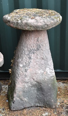 Lot 524 - A 19th century large saddle stone, 107cm by 60cm.
