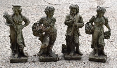 Lot 523 - A set of late 19th century stone garden...