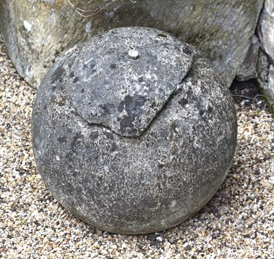 Lot 507 - A large 19th century sphere stone ball, 33cm...