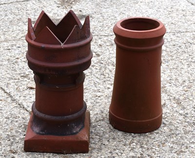 Lot 516 - Two terracotta 19th century chimney pots of...