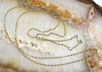 Lot 130 - A 9ct gold chain link necklace, 6.8g