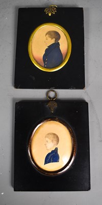 Lot 324 - Two 19th century portrait miniatures paintings...