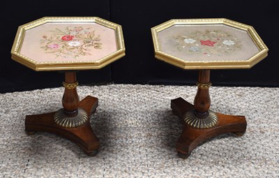 Lot 448 - A pair of 19th century hexagonal side / wine...