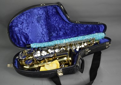 Lot 206 - A Berkeley brass alto saxophone serial...