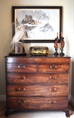 Lot 458 - A George III mahogany chest of drawers, with...