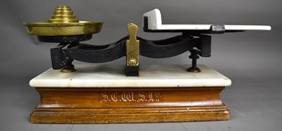 Lot 233 - A set of 19th century shop counter scales by...