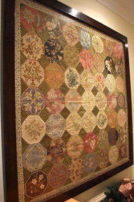 Lot 262 - A fine Victorian needlework square wall...