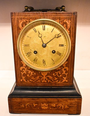 Lot 383 - An Edwardian/Victorian rosewood and inlaid...