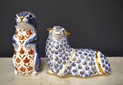 Lot 48 - Two Royal Crown Derby paperweights one of a...