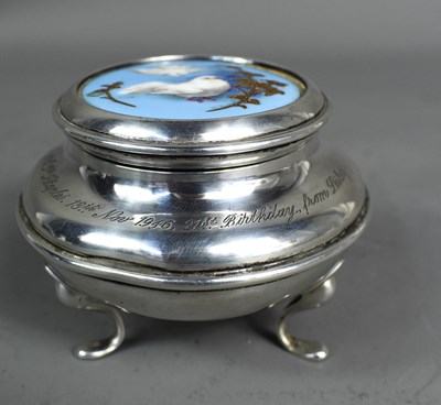 Lot 14 - A Royal Worcester silver circular porcelain...