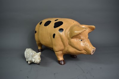 Lot 248 - Two 19th century cast money pig banks in cast...