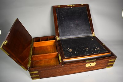 Lot 277 - A 19th century brass bound mahogany campaign...