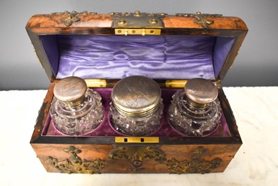 Lot 300 - A 19th century walnut and gilt metal mounted...