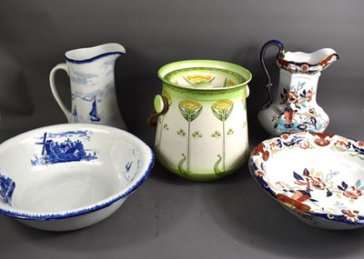 Lot 34 - Two Victorian wash bowls and jugs, one Masons...