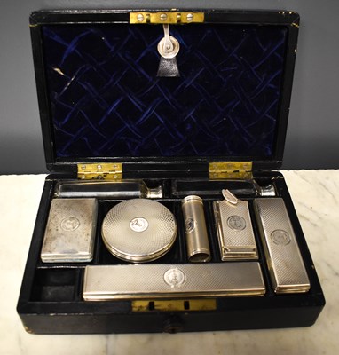 Lot 298 - A Victorian silver travelling dressing case by...