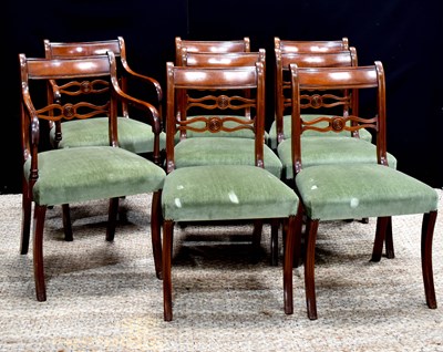 Lot 468 - A set of eight Regency mahogany dining chairs...