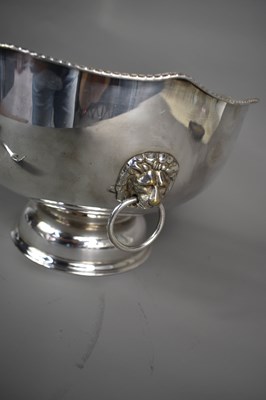Lot 7 - A silver plated punch bowl, the large bowl...