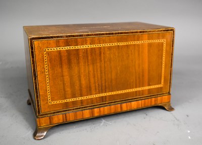 Lot 268 - An Edwardian mahogany and inlaid money box...