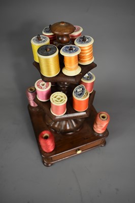 Lot 283 - A Victorian sewing cotton reel holder, the...