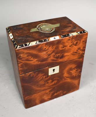Lot 271 - An Edwardian burr walnut and inlaid scent...