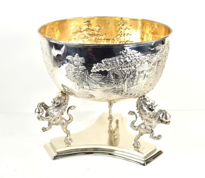 Lot 1 - A very fine 19th century silver punch bowl...