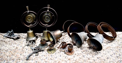 Lot 409 - A group of five 19th century servant bells and...