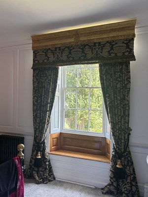 Lot 260 - A fine 19th/20th century pair of curtains...