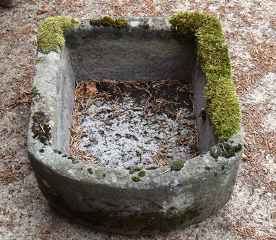 Lot 522 - A 19th century stone trough, 53cm by 44cm by...