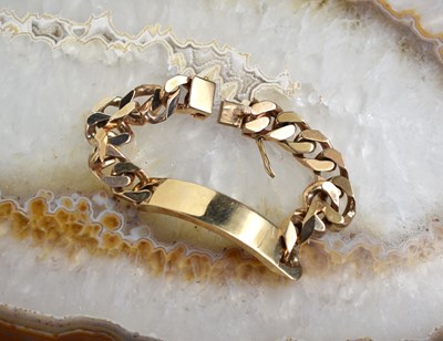 Lot 148 - A 9ct gold identity bracelet, hallmarked 375...