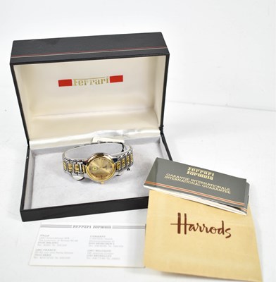 Lot 110 - A stainless steel Ferrari wristwatch, in...