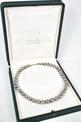 Lot 123 - A boxed Gordon Marks Tahitian black pearl...