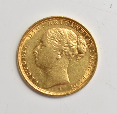Lot 183 - A Queen Victoria full gold sovereign, young...