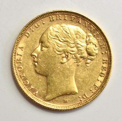 Lot 188 - A Queen Victoria full gold sovereign, young...