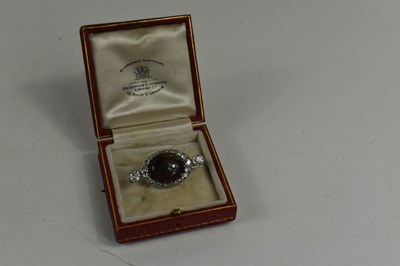 Lot 130 - A 19th century ammolite and diamond brooch,...