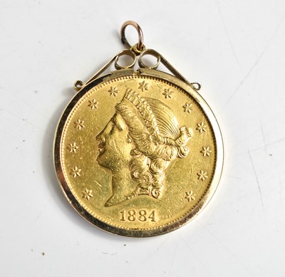 Lot 166 - An 1884 Liberty U.S.A twenty-dollar double...
