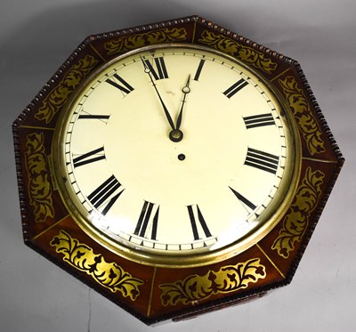 Lot 385 - A late Regency octagonal brass inlaid rosewood...